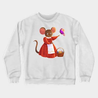 Mouse and Butterfly Crewneck Sweatshirt